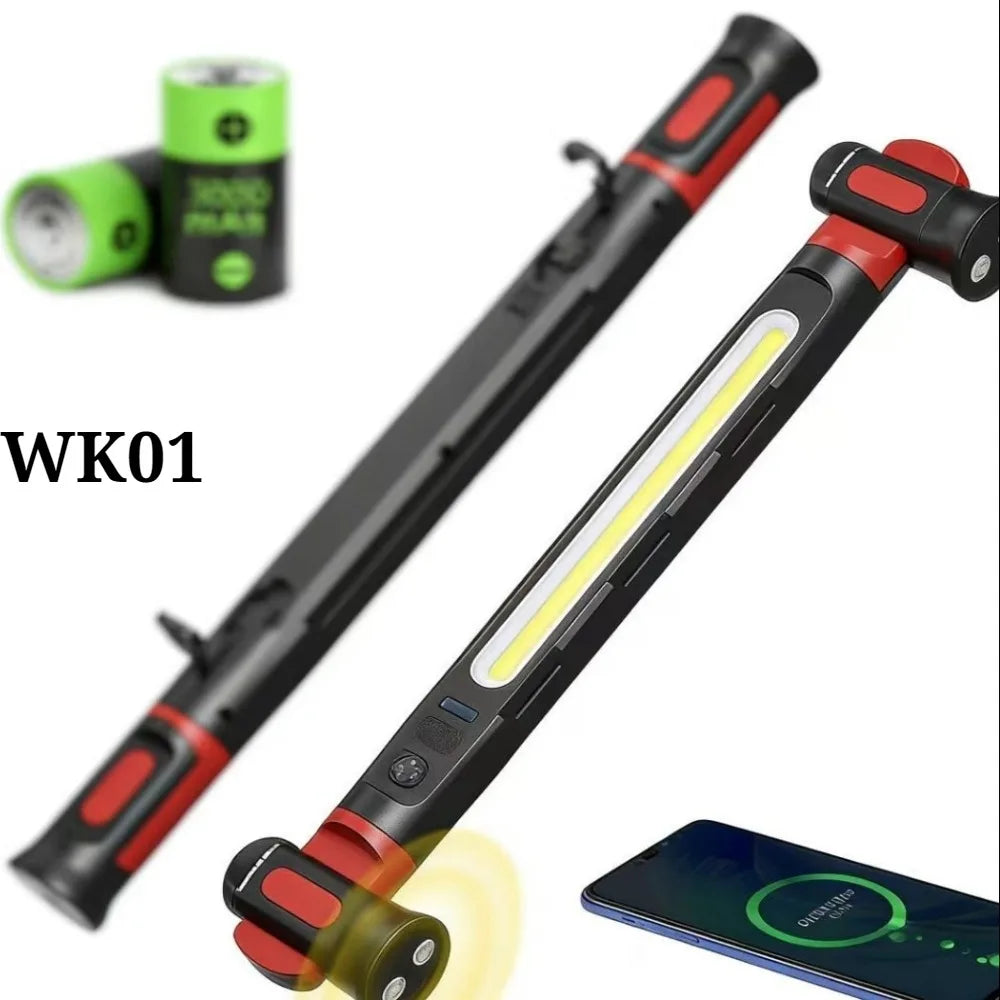 Hands-Free Magnetic LED Underhood Light – Waterproof Auto Repair & Camping Emergency Lamp with Phone Charging Port