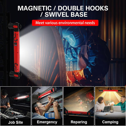 Hands-Free Magnetic LED Underhood Light – Waterproof Auto Repair & Camping Emergency Lamp with Phone Charging Port