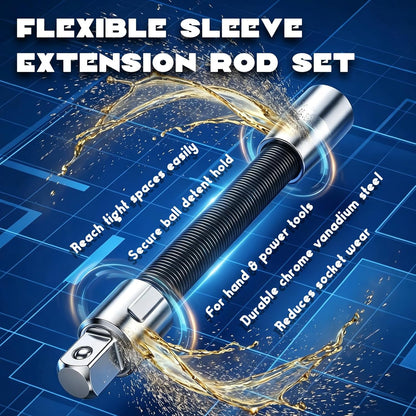 3Pcs Heavy-Duty Flexible Socket Extension Bar Set