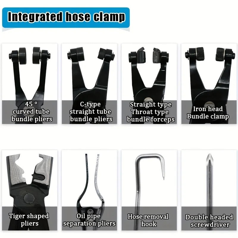 9Pcs Master Automotive Hose Clamp & Electrical Disconnect Pliers Set