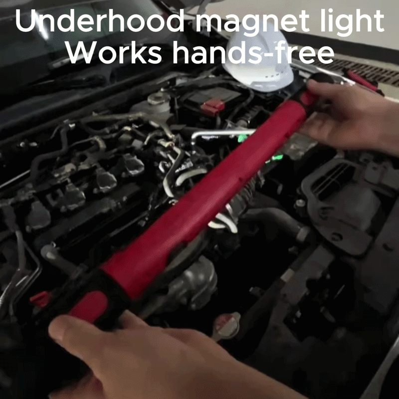 Hands-Free Magnetic LED Underhood Light – Waterproof Auto Repair & Camping Emergency Lamp with Phone Charging Port