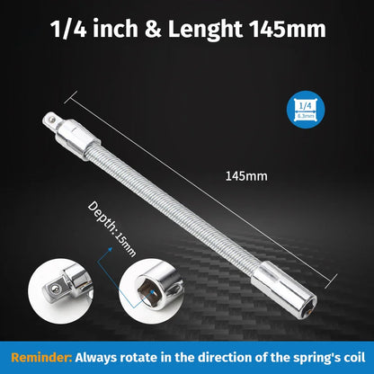 3Pcs Heavy-Duty Flexible Socket Extension Bar Set