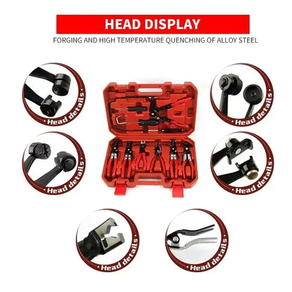 9Pcs Master Automotive Hose Clamp & Electrical Disconnect Pliers Set