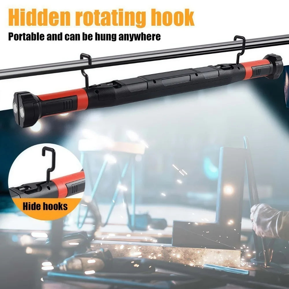 Hands-Free Magnetic LED Underhood Light – Waterproof Auto Repair & Camping Emergency Lamp with Phone Charging Port