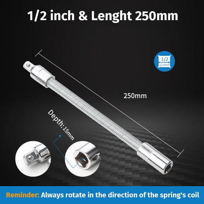 3Pcs Heavy-Duty Flexible Socket Extension Bar Set