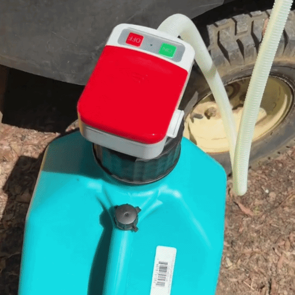 Auto-Stop Electric Fuel Transfer Pump, 3.2 GPM Portable Gas Can Pump with 51" Hose & 3 Tank Adapters (Can Not Included)